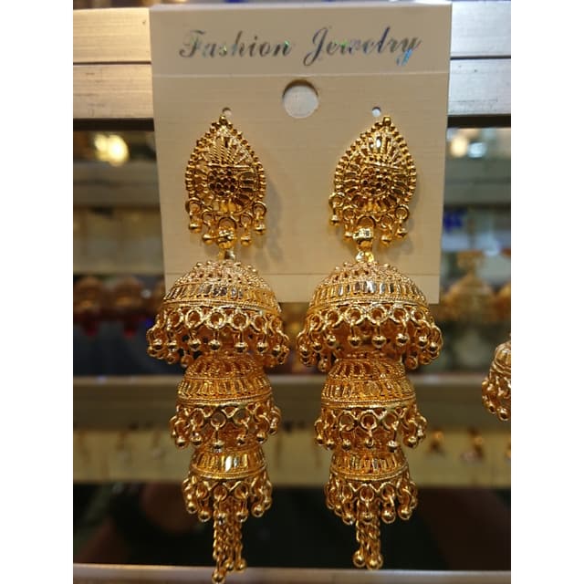Indian Gold plated Triple jhumki