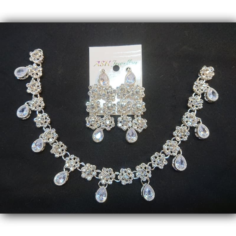Silver zircon style small Set