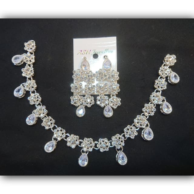 Silver zircon style small Set
