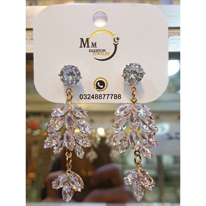 Golden Zircon Earing