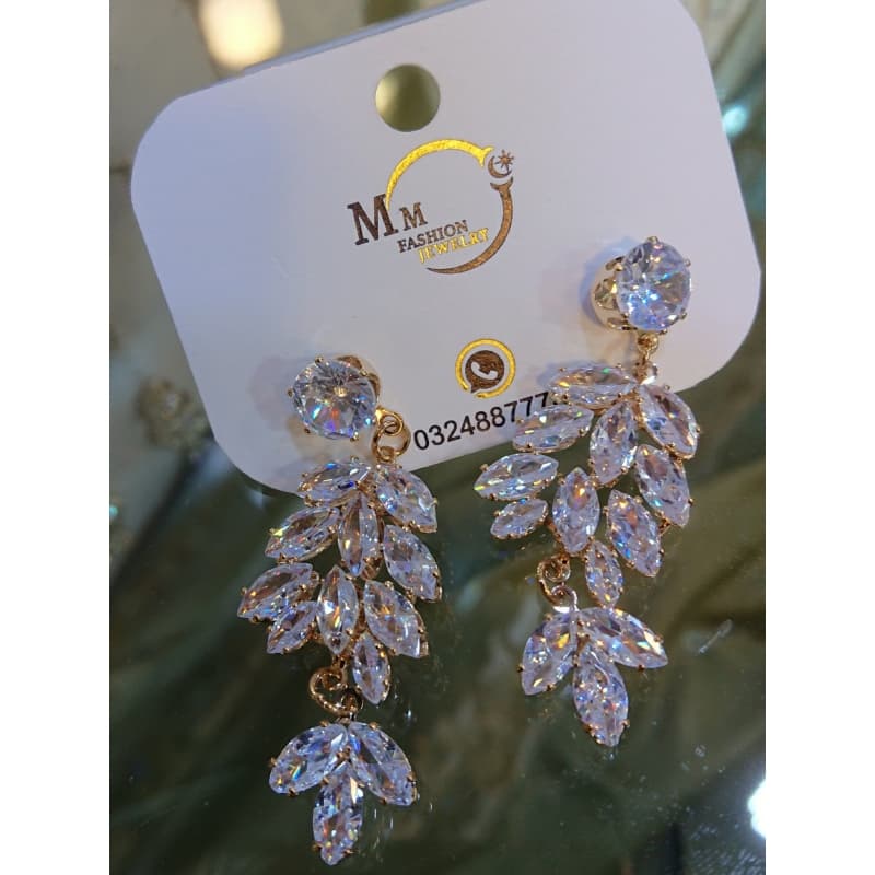 Golden Zircon Earing